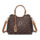 Chic Women’s Handheld Tote with Gold-Tone Hardware - Classic Monogram Orange
