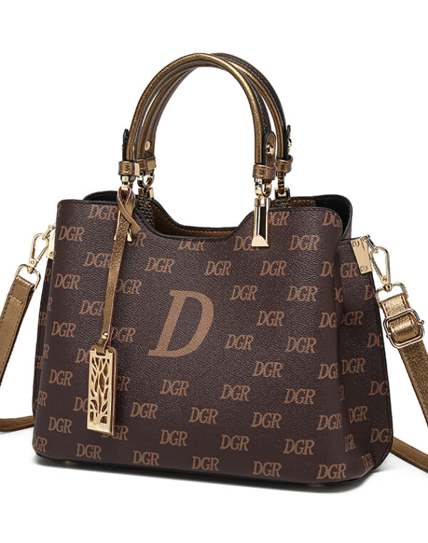 Chic Women’s Handheld Tote with Gold-Tone Hardware