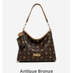 Stylish Small Shoulder Purse - Antique Bronze
