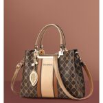 Chic PU Leather Crossbody Bag - Antique Bronze