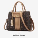 Spacious Women’s Tote Shoulder Bag - Antique Bronze