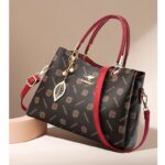 Stylish Crossbody Purse for Women - Wine Red
