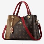 Premium Vegan puLeather Handbag - burgundy
