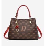 Luxury Chain Shoulder Bag for Women - wine red