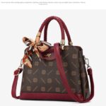 Elegant Work Tote Bag for Women - burgundy