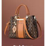 Chic PU Leather Crossbody Bag - Dark Brown