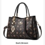 Stylish Crossbody Purse for Women - Dark Brown