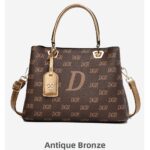 Premium Shoulder Purse for Women - Antique bronze
