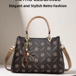 Premium Women’s Shoulder Bag with Strap - Antique Bronze