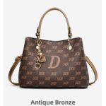 Luxury Chain Shoulder Bag for Women - Antique bronze