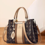 Elegant Women’s Satchel Handbag - Bronze