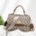 Soft Faux Leather Shoulder Bag - Light Butterfly Pattern